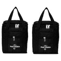 Picture of Right Choice Unisex Printed Lunch Bag Combo, RCS027, 26x20x13 cm, Black, Pack of 2