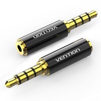 Picture of Vention Metal 3.5mm Male to 2.5mm Female Audio Adapter, Black, BFBB0