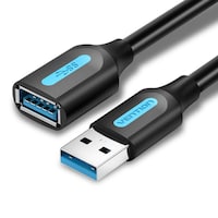 Picture of Vention USB 3.0 A Male to A Female Extension PVC Cable, 1.5M, Black, CBHBG