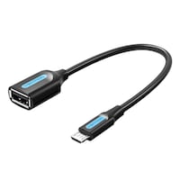 Picture of Vention USB 2.0 Mirco-B Male to A Female OTG Cable, 0.15M, Black, CCUBB