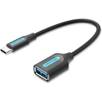 Picture of Vention USB 3.1 Gen 1 C Male to A Female OTG Cable, 0.15M, Black, CCVBB