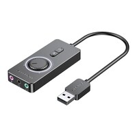 Picture of Vention USB 2.0 External Stereo Sound Adapter with Volume Control, Black, 0.5m