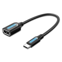Picture of Vention USB 2.0 C Male to A Female OTG Cable, 0.15M, Black, CCSBB