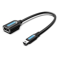 Picture of Vention USB 2.0 Mini-B Male to A Female OTG Cable, 0.15M, Black, CCTBB