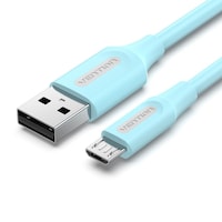 Picture of Vention USB 2.0 A Male to Micro-B Male 2A Cable, 1.5M, Light Blue, COLSG