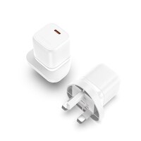 Picture of Vention UK-Plug USB-C GaN Wall Charger, 30W, White, FAKW0-UK