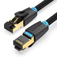 Picture of Vention Cotton Braided Cat.8 SFTP Patch Cable, 8M, Black, IKGBK
