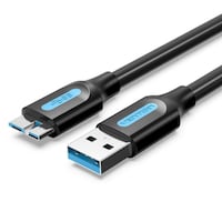 Picture of Vention USB 3.0 A Male to Micro-B Male PVC Cable, 0.25M, Black, COPBC