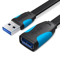 Picture of Vention Flat USB3.0 Extension Cable, 1M, Black, VAS-A13-B100