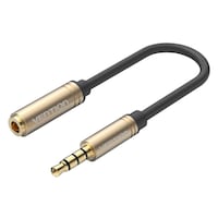 Picture of Vention 3.5mm CTIA-OMTP Audio Cable, 0.1M, Black, VAB-S06-B010