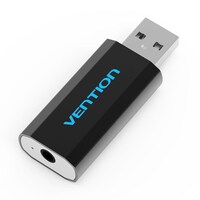Picture of Vention USB External Sound Card, CTIA, Black