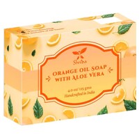 Picture of Shrida Naturals Orange Oil With Aloe Vera Handcrafted Soap, 125gm