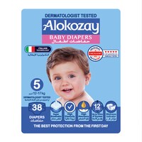 Alokozay Premium Baby Diapers - Size 5 (12-17 Kg) - 38 Diapers