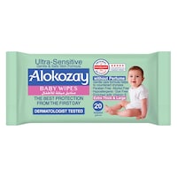 Picture of Alokozay Ultra-Sensitive Baby Wet Wipes Without Perfume, 20 Wipes