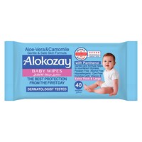 Picture of Alokozay Extra Thick & Large Baby Wet Wipes With Aloe Vera & Camomile, 40 Wipes