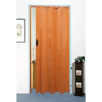 Robustline Dark Wooden Teak Folding Sliding Door, 210x100cm