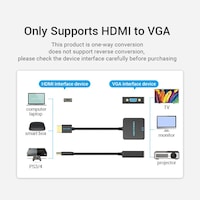 Picture of Vention HDMI To VGA Converter, 0.15M, Black, ACPBB