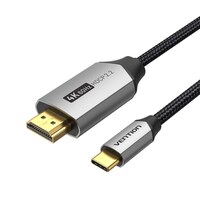 Picture of Vention Cotton Braided Usb-C To HDMI Cable, 1.5M, Black, CRBBG