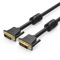 Picture of Vention Cotton Braided DVI-D 24 + 1 Male To Male Hd Cable, 1M, Black, EAEBF