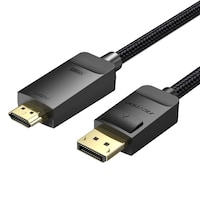 Picture of Vention Cotton Braided 4K Dp Male To HDMI-A Male Hd Cable, 5M, Black, HFKBJ