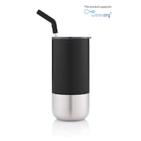 Picture of Hans Larsen Change Collection Insulated Tumbler With Reusable Straw, Black