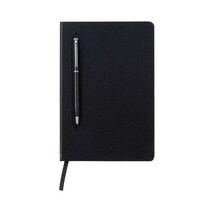 Picture of Campina Giftology A5 Hard Cover Notebook With Metal Pen, Black