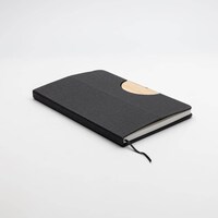 Picture of Eco-Neutral Stade A5 Hard Cover Notebook with Folding Phone Stand