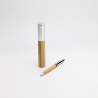 Eco-Neutral Atca Metal Pen with Bamboo Barrel