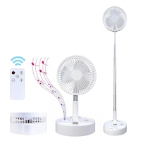 Zolele Portable Wireless Fan and Bluetooth Speaker with Remote Control, White