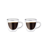Picture of Blackstone Double Wall Glass Tumbler Cups, DH908, 80ml, Set Of 2 Pcs
