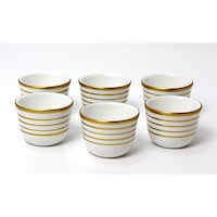 Blackstone Ceramic Cawa Cup, White, Set of 6 Pcs