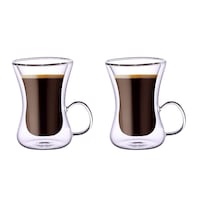 Picture of Blackstone Double Wall Glass Tumbler Cups, DH993, 100ml, Set Of 2 Pcs