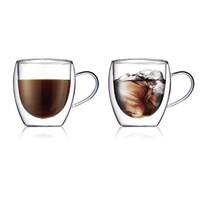 Picture of Blackstone Double Wall Glass Cups, 250ml, DH913, Set of 2 Pcs