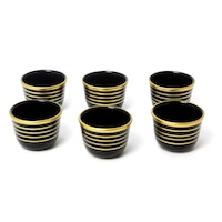 Picture of Blackstone Ceramic Cawa Cup, Black, Set of 6 Pcs