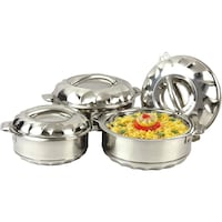 Picture of National Hot Pot Casserole, Silver, Set of 3 Pcs