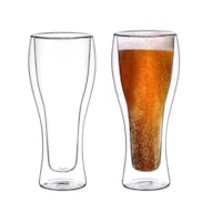 Picture of Blackstone Double Wall Glass Tumbler Cups, 450 ml, DBM007, Set of 2 Pcs