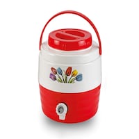 Picture of Asian Strong Plastic Carry Cool Insulated Water Jug, Red