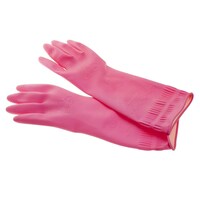 Komax Waterproof Long Sleeves Dish Cleaning Gloves, Pink