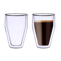 Picture of Blackstone Double Wall Glass Tumbler Cups, DG510, 250ml, Set Of 2 Pcs