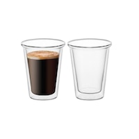 Picture of Blackstone Double Wall Glass Tumbler Cups, 180 ml, DG880, Set of 2 Pcs