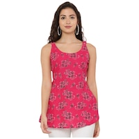 Picture of Ezis Fashion Women's Floral Printed A-Line Top, BSH0945253, Pink