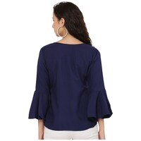 Picture of Ezis Fashion Women's Solid Top, BSH0945260, Navy Blue