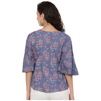 Picture of Ezis Fashion Women's Floral Printed Top, BSH0945262, Grey