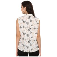 Ezis Fashion Women's Floral Printed Shirt, BSH0945263, White
