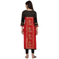 Picture of Ezis Fashion Women's Printed Kurti, BSH0945340, Red & Black
