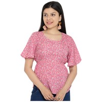 Picture of Ezis Fashion Women's Floral Printed Top, BSH0945295, Pink