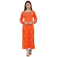 Picture of Ezis Fashion Women's Printed Kurti, BSH0945315, Orange