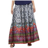 Ezis Fashion Women's Printed Flare Skirt, BSH0945328, Multicolour
