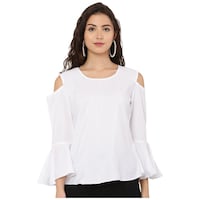 Ezis Fashion Women's Solid Top, BSH0945329, White