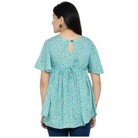 Picture of Ezis Fashion Women's Floral Printed Top, BSH0945355, Turquoise